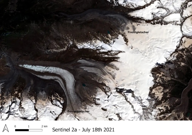 Satellite View Of Glacier
