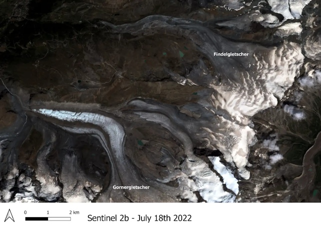 Satellite View Of Melting Glacier