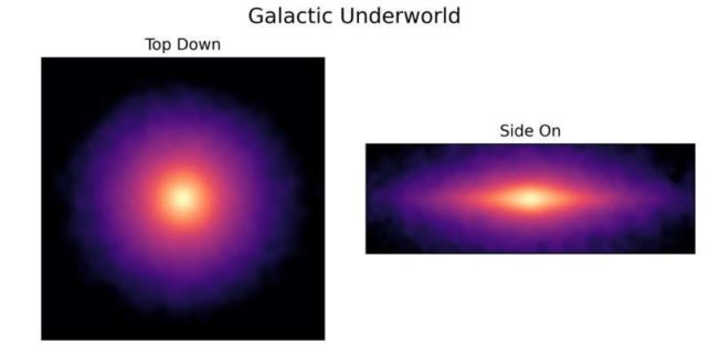 Un círculo brillante, más brillante en el centro y en los lados en paralaje, revela que se trata de un disco.