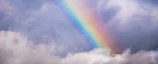 A rainbow in clouds