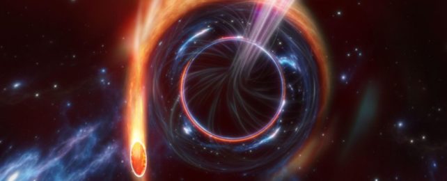 Astronomers See a Star's Final Scream Into a Black Hole Halfway Across The Universe