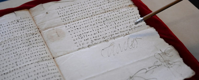 Encrypted letter of charles the fifth