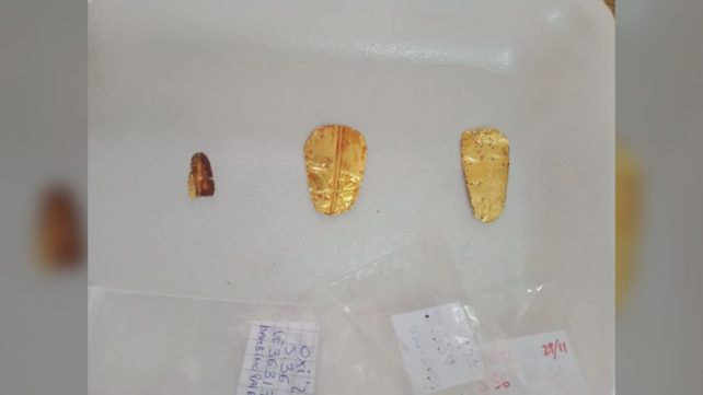 Three Golden Tongues From Mummies