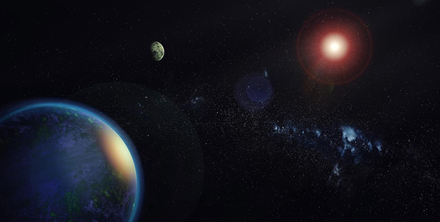 Illustration d'une exoplanète