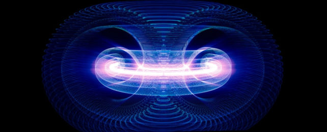 illustration of plasma circling in a fusion reactor
