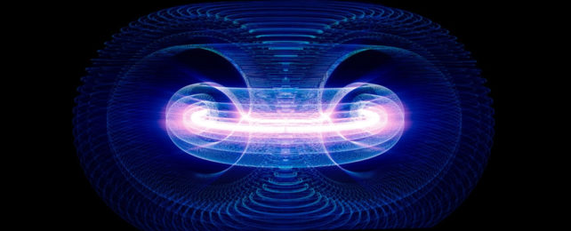 illustration of plasma circling in a fusion reactor