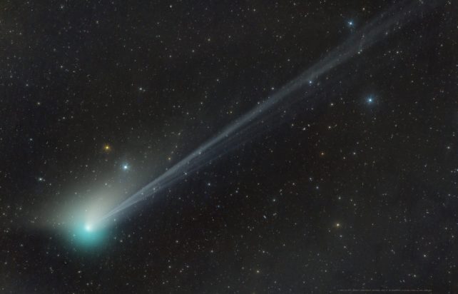 A Rare Green Comet Can Be Seen in The Sky, And It May Be Our Last Chance BlueGreenCometZTFZoomingLeftAcrossStarscape-642x412