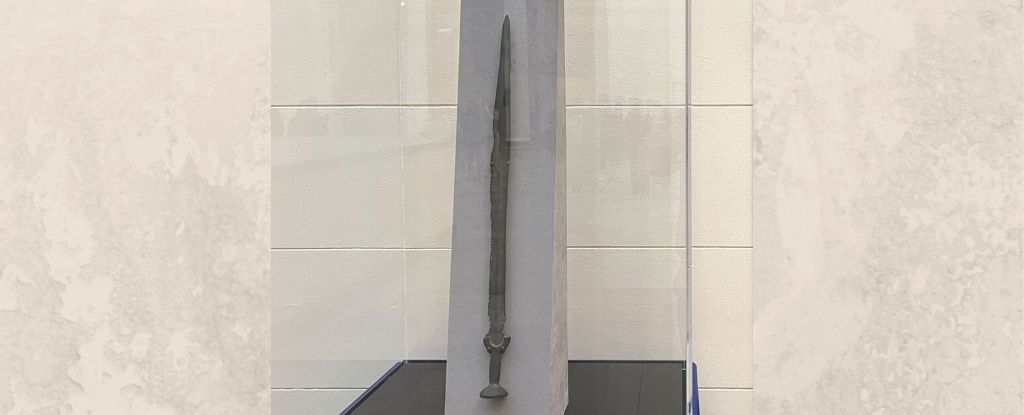The newly authenticated sword on display. (Field Museum)