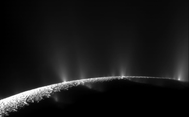 Feathers on Enceladus