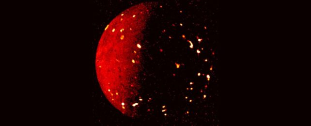 Massive Volcanic Outburst Detected on Jupiter's Hellish Moon Io