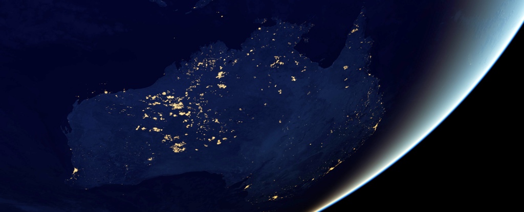 Australia At Night Seen From Space