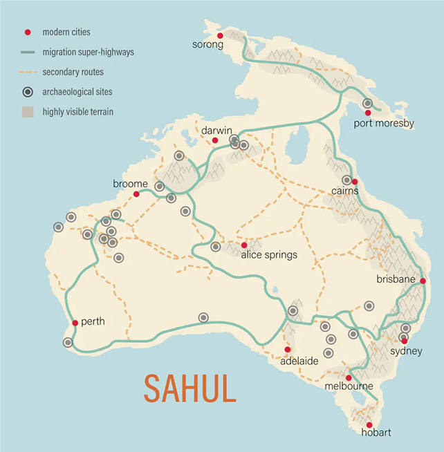 Sahul's map