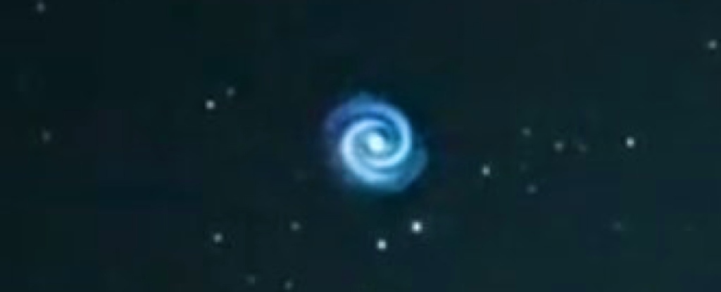 Strange Blue Whirlpool In Night Sky