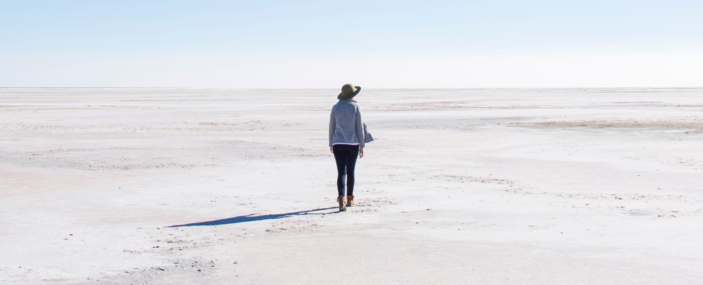Woman Walks Into Salt Lake