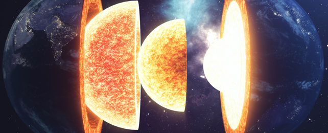 Diagram of Earth's core