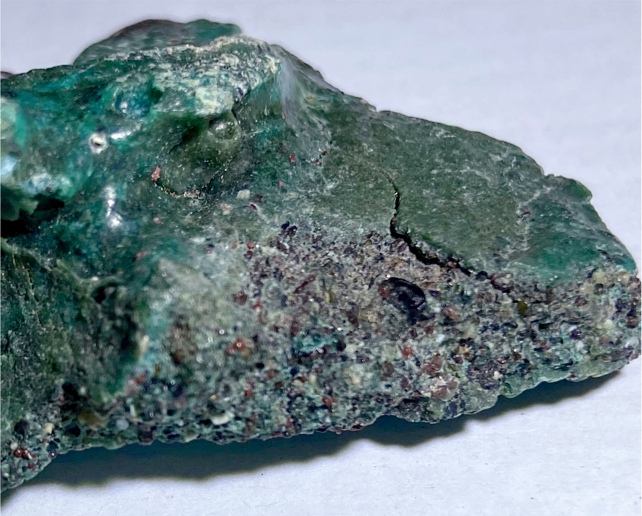 Green Plastic Rock Close Up