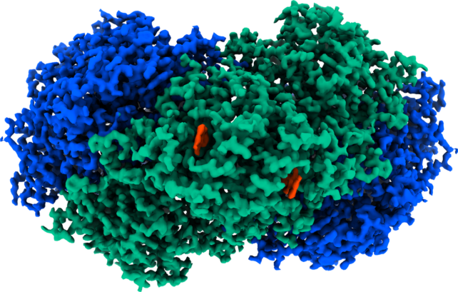 Molecular модель атомной карты сложной молекулы». width=