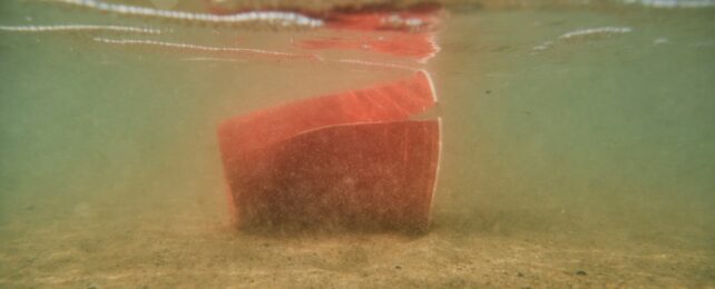 Plastic Cup In Ocean