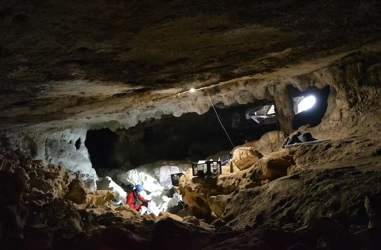 Archaeological cave site in Spain.