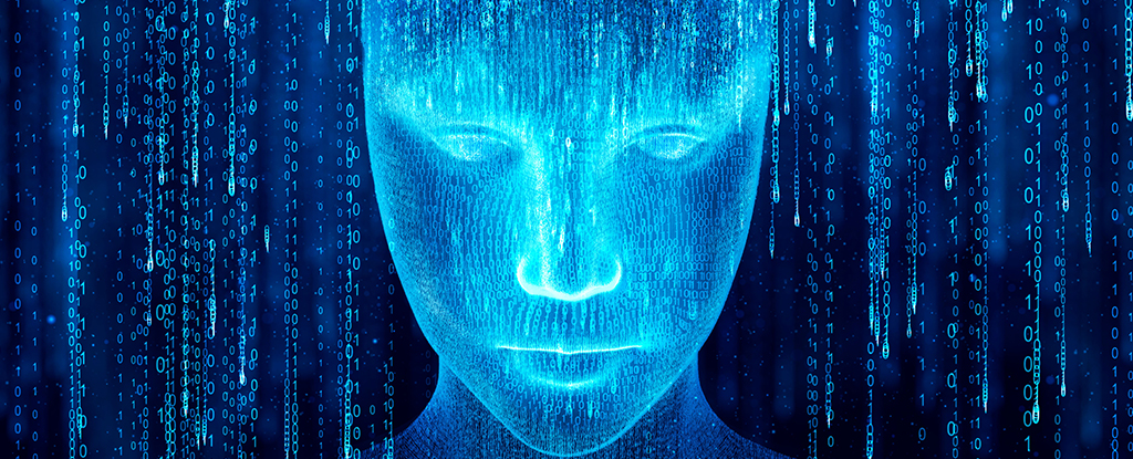 blue digital human head