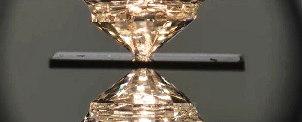 A diamond anvil