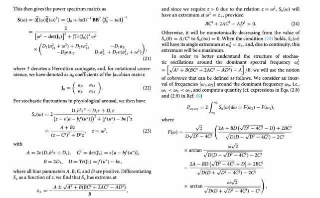 Lots of mathematical formulae.