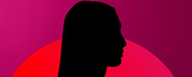 Silhouette Of Woman In Front Of Circle