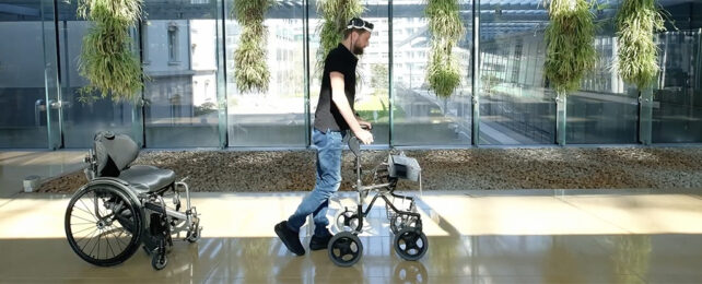 Paralysed man walking