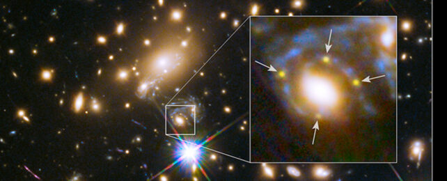 Hubble image of Refsdal's position in space.