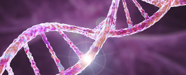 artist's impression of a strand of dna