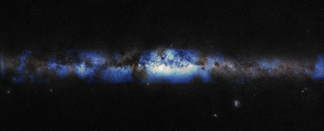 Blue neutrino map of the milk way