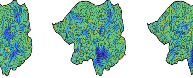 Illustration of spiralling brain waves.