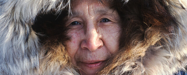 inuit woman fur hood