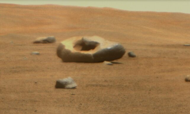 Donut-shaped rock on Mars
