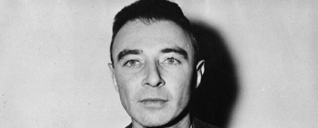 Close up of Oppenheimer's face