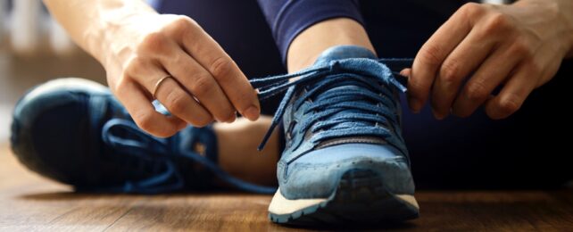 Person Laces Sneaker