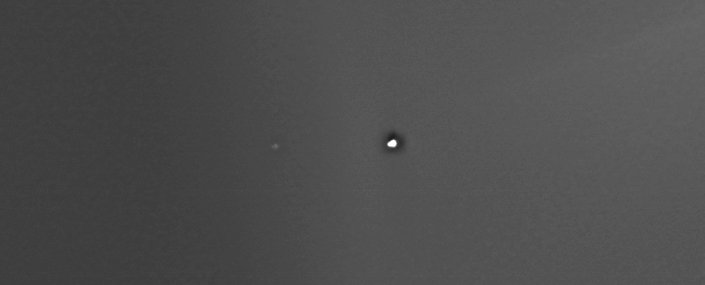 Fuzzy Blob in Space Is Actually Earth And The Moon as Seen From Mars