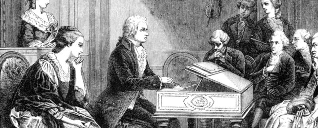 Mozart at his piano