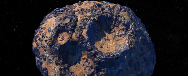 Metal Asteroid In Space