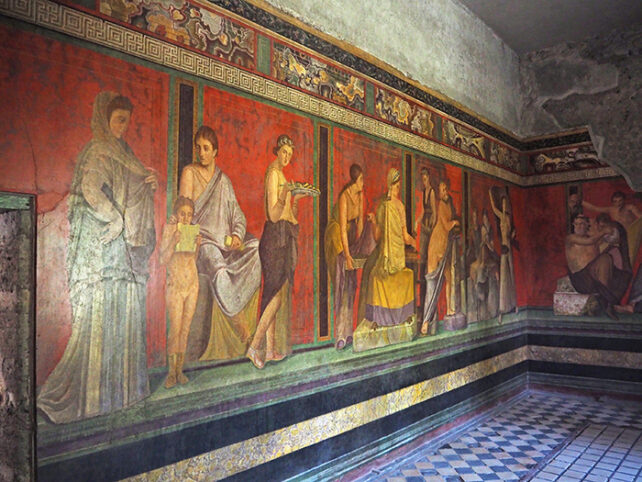 Mural painted in Pompeii before the city was destroyed.
