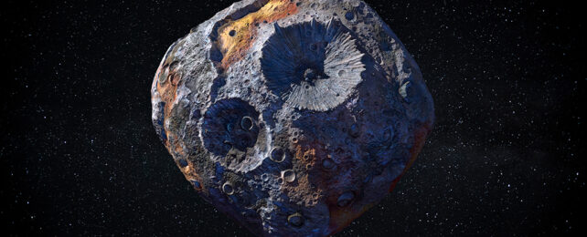 artist impression of asteroid psyche