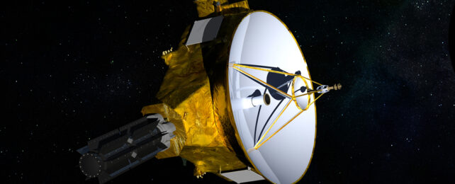 artist's impression of the new horizon probe in deep space