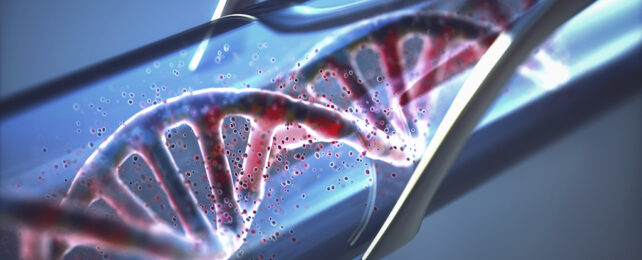 DNA in a tube illustration