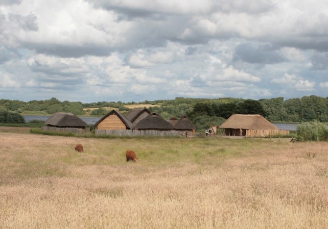 reconstructed houses at the former site of Hedeby