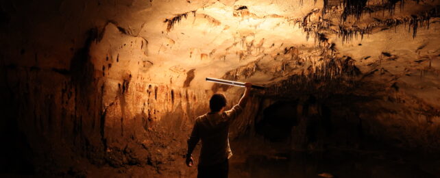 cave art at Cova Dones cave in Spain