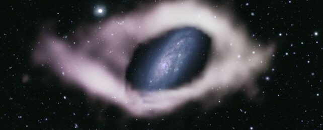 Astronomers Spot a Rare Galaxy Wrapped in a Secret Cosmic Ribbon