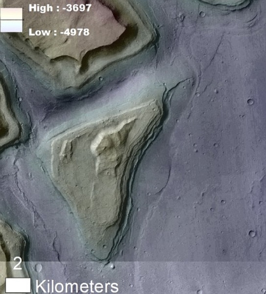 Periphery of the Lake Mars floodplain