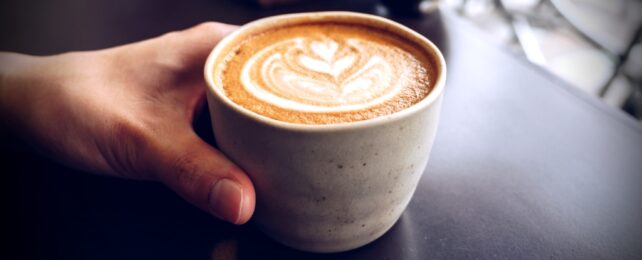 Cup Of Coffee On Bench