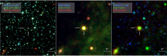 Different filtered images of object BH1.