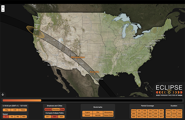 NASA eclipse map